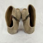 Joie  Suede Rare Peep Toe Ankle Boots‎ Block Heel Tan Beige Shoes Sz 39 US 9 Photo 5