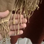 Kenneth Cole  Cashmere Silk Fringe Tassel Scarf Women’s One Size, Camel Tan color Photo 5