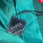 Zaful NWT  green shiny cowl neck mini dress small bodycon cocktail Photo 4