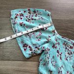 Mi Ami Blue Floral Off Shoulder Short Sleeve Shirt Size XS Photo 4