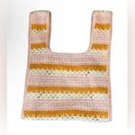 Wild Fable  striped pink / orange crochet purse bag with snap closure festival Photo 0