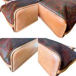 Etro Milano Vintage Classic Paisley Dome Handbag, Coated Canvas and Leather Red Photo 4