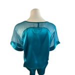 L’Intima Collection Vintage Satin Teal Sleepwear Set Size L Photo 11