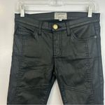 Current/Elliott Current/Elliot Sweeney Ankle Black Coated Faux Leather Skinny Pants/Jeans Size 2 Photo 3