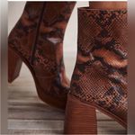 Free People Ruby Shine Platform Boot in Brown Snake Photo 1