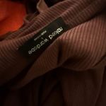 Naked Wardrobe  brown midi open back dress long sleeves size small Photo 2