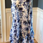 Robbie Bee  Signature Blue White Floral Dress Flapper Tea Length New Womens 8 Photo 10