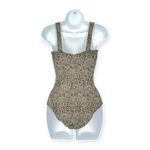 Calvin Klein | Small | Black/Cream Reptile Print Bust Lifting One Piece Swimsuit Photo 4
