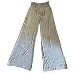 Chaser NWT Paper Bag Waist Jersey Soft Wide Leg Heather Gray High Rise Pants M Photo 0