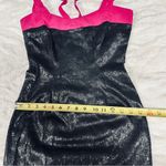 Jay Godfrey Size 0 Black Sequin Stretch Pink Straps Mini Dress Cocktail Party Photo 6