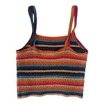 Faherty  women's size medium knit Colorful Striped Crochet Tank Top Photo 1