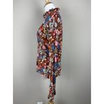 Stine Goya Top Womens Small Brown Pink Floral Ruffle Neck Manilla Revolve Retro Photo 8
