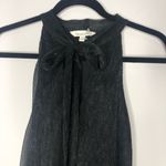 Francesca's Francesca’s Black Shimmer Ruffle Dress Photo 4