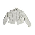 INC  International Concepts Cream Pinstripe Cropped Blazer Size: XL NEW Photo 1