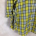 Michael Kors Plaid Tie-Sleeve Button-Down Shirt Petite Medium Photo 4