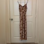 Grade & Gather Floral Slip Dress in Pink and Brown. Size Photo 2