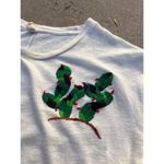 Tiny Soft Worn in Heathered Gray Embroidered Cactus Short Sleeve Tee Size Small Green Photo 6