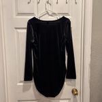 Old Navy  Square-Neck‎ Velvet Bodysuit Size XL Gray Black Long Sleeve Photo 5