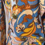 Boston Proper  Double Breasted Blazer Size 16 Jacket Retro Groovy 70s Floral Photo 6