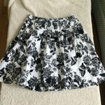 Talbots Pleated Floral Skirt Black White Pattern Cotton - Sz 6 Petite Photo 7