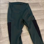 Gymshark  xs Dark Green Leggings black mesh side pockets Photo 2