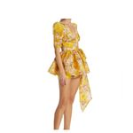 Zimmermann  High Tide Peplum Mini Dress Yellow Floral Size 1 Photo 1