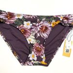 Kona Sol  Purple Floral Bikini Bottoms Medium Coverage Hipster Swim XL Photo 1