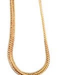 24KT Gold Herringbone 16” Necklace Gold Clasp 1/4 Wide Vintage Photo 3
