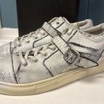 The Kooples Sport Distressed Cracked Leather Low Top Trainer Sneakers Sz 40 Photo 0