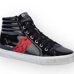 Vintage Havana 𖠌 Snake Eye High Top Sneakers 𖠌 Faux Black Patent 𖠌 Size 6.5M Photo 0