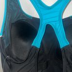 Women's Black and Blue Athletic Swimsuit Size M Photo 4