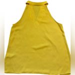 Banana Republic  Yellow and White Embroidered Sleeveless Halter Neck Blouse Photo 2