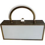 Rare Tyrolean NY Vintage 1950’s Lucite Metal Box Purse. Photo 1