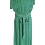 & Other Stories & Other Stories Green Lined A-Line Midi Dress Women Size 10 | 9-17 Photo 1