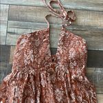 Floral Halter Neck dress Orange Photo 3