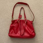 Coach Cherry Red Two Way Bag Hobo Satchel Large L1280-F19243 Purse Photo 9