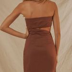Peppermayo strapless brown dress Photo 2
