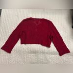 The Limited  pink crochet open front cropped cardigan Photo 4