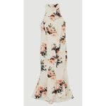 Karen Millen NWT Satin Crepe Peony Waterfall Hem High Neck Dress Size 8 Photo 11