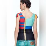 IPNG: The World At Your Paper Boat Trip Illusion Top S/M Black Photo 1