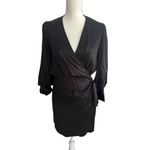 The Kooples  Black Star Print Wrap Dress Size 3 US Large Photo 2