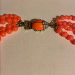 J.Crew  4 strand orange neon ladybug statement necklace Photo 1