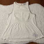 American Eagle ⭐️  AEO White Sequin High Neck Sleeveless Tank Top S Photo 0