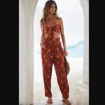Beach Riot  x Anthropologie Brown Sun Print Cover-Up Pants M Photo 1