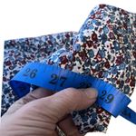 Lands' End  Floral Lounge Pants L Blue Burgundy Micro Print Soft Knit Photo 5