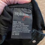 Style & Co EUC  Tummy Control Black Denim Jeans Size 14S Photo 4