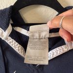 Nike VTG  Short Sleeve Hoodie Embroidered Swoosh Navy Size S Athletic Loungewear Photo 2