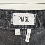 Paige  Denim Noella‎ Frayed Hem Dark Wash Black Jean Shorts Summer Casual Size 25 Photo 4