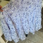 Storia NWT  Emmy lilac Embroidered Floral cottage western chiffon Maxi Dress L Photo 4