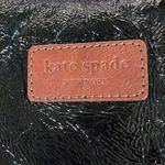 Kate Spade  NY Black Patent Brown Leather Combo Court Tote Zip Shoulder Bag Photo 2
